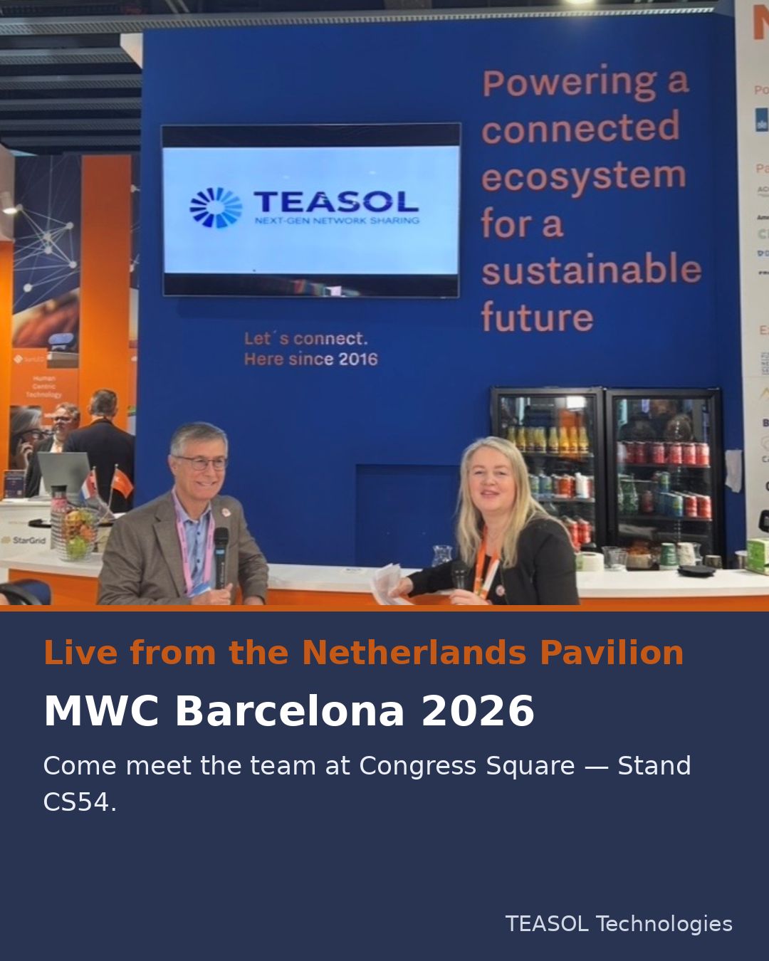 Teasol at the Netherlands pavilion, MWC 2026